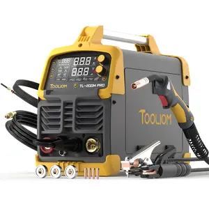 TOOLIOM 200A Aluminum MIG Welder, 5-in-1 MIG/Flux MIG/Lift TIG/Stick/Spool Gun, 110/220V Dual Voltage Multifunctional Welding Machine