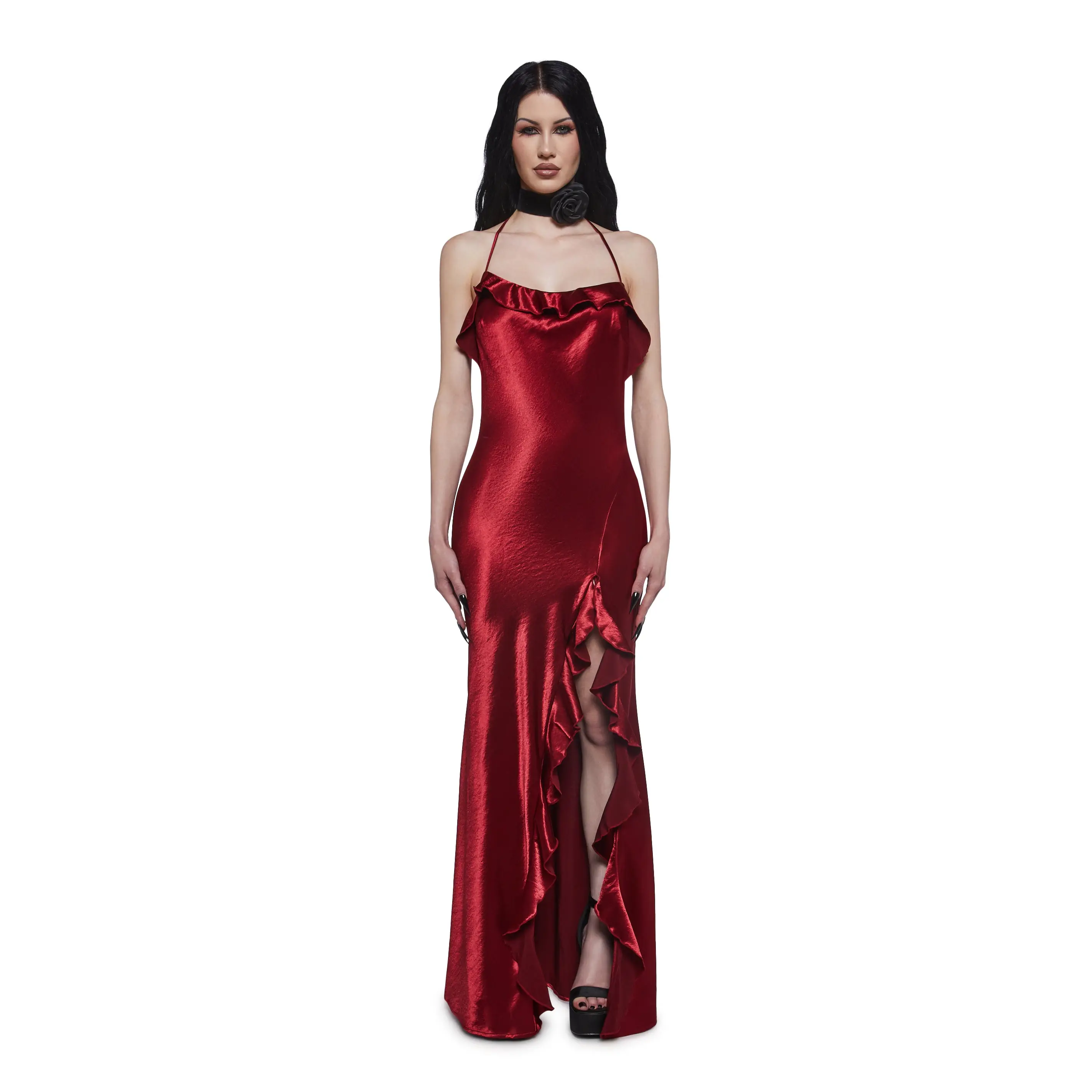 Envy Appeal Satin Maxi Dress