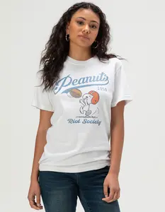 RIOT SOCIETY x Peanuts Snoopy Football Womens Tee