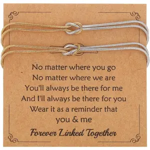 Knot Matching Bracelets for Couples Mother/Father Daughter Bracelets Dainty Forever Infinity Matching Bracelets for bf and gf