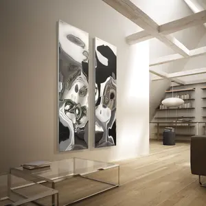 OPENED: Blow Vertical  | Wall Mount Hydronic Radiator | H 5'7" x W 1'8"