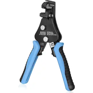 Automatic Heavy Duty Wire Stripper/Wire , 3 IN 1 Adjustable Wire Stripper Tool for 8-18 AWG Solid and Stranded Electrical Wire | 10-22 AWG Wire Crimping Tool