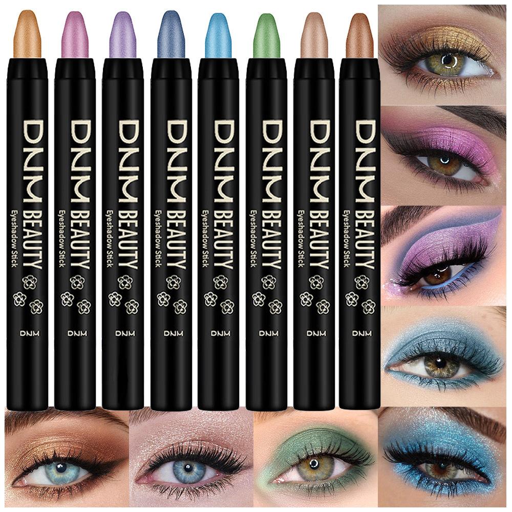 16-Piece Shimmer Eyeshadow Stick Set, Waterproof Cream Highlighter Pen, 1-Step Glitter Eyeliner Pencil for Eye Brightening, Long-Lasting Sparkly Makeup for Beginners, Pearlescent Eye Makeup Pen Pack