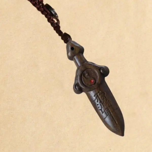Lightning-Struck Wooden Sword Keychain - Traditional Chinese Feng Shui Decor, Traditional Folk Keychain, Fashion Accessory, Home Ornament, Folk Keychains summerwins,summerwins