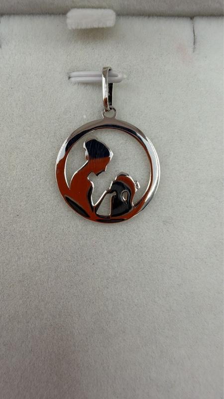 Silver 925 mother and daughter pendant