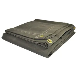 Foremost Dry Top Tarp Canvas  Olive Canvas Tarp- 8 x 10 ft.