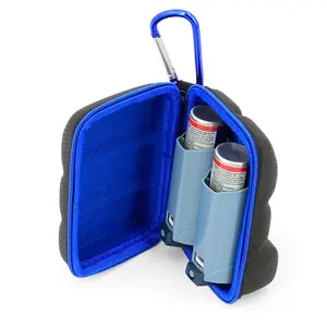 Asthma Inhaler Case, Inhaler Holder Fits Two Standard Rescue Albuterol Inhaler Devices- Includes Asthma Case Only