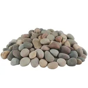40lbs River Rocks, 1-2 Inch  Pebbles for , Hand-Picked  Stones for Landscaping and Garden Design, Fish , Flower Pots, Pathways and Backyard, Mixed Color