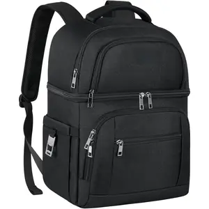Cooler Backpack,Insulated Backpack Cooler Leakproof Double Deck Cooler Bag for Men Women RFID Lunch Backpack