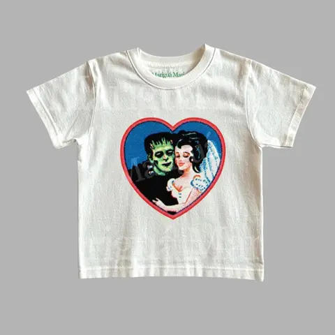 Retro Frankenstein Monster Graphic Tee, Vintage 2000s Dark Fantasy Tshirt, y2k Style Baby Tee, Halloween Shirt