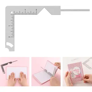 Book Cover Guide,5-in-1 Stainless Steel Metal Bookbinding Cover Tool for Making Book Cover-Creating Book Covers Out of Chipboard Simple-Adding Personal  to A Notebook or Album