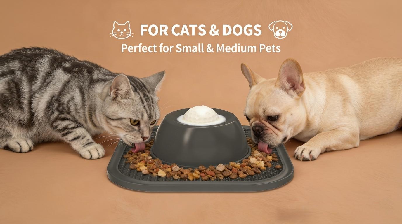 Dog Slow Feeder Bowls for Liquid Treat with Built-in Rolling Ball, No Spill Bone Broth Dog Licking Bowl, Multi-Purpose Yogurt Feeder Bowl for All Breeds Dietary Supplement/Post-op Nutrition Feeding, Gift for Dog