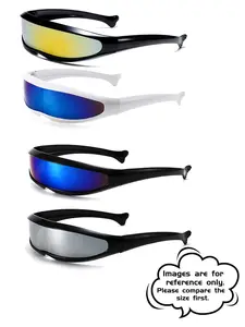 Cyberpunk Future-Style Narrow Frame Punk Sunglasses, Futuristic Sunglasses, Square Sunglasses, Stylish Glasses, Fashion Trendy Eyewear, Essential Accessory for Style Lovers, All Seasons