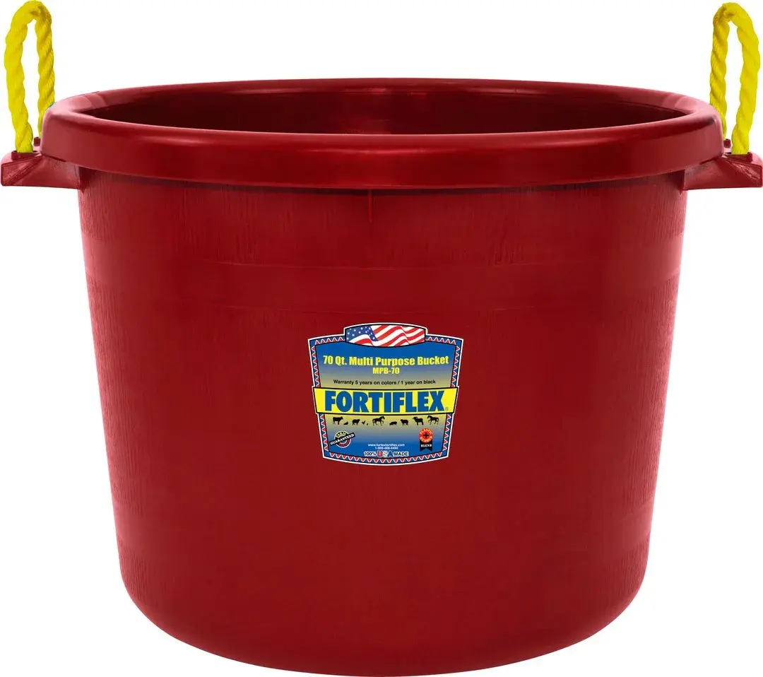 Fortex Industries Inc D-Multipurpose Muck Bucket- Red 70 Quart