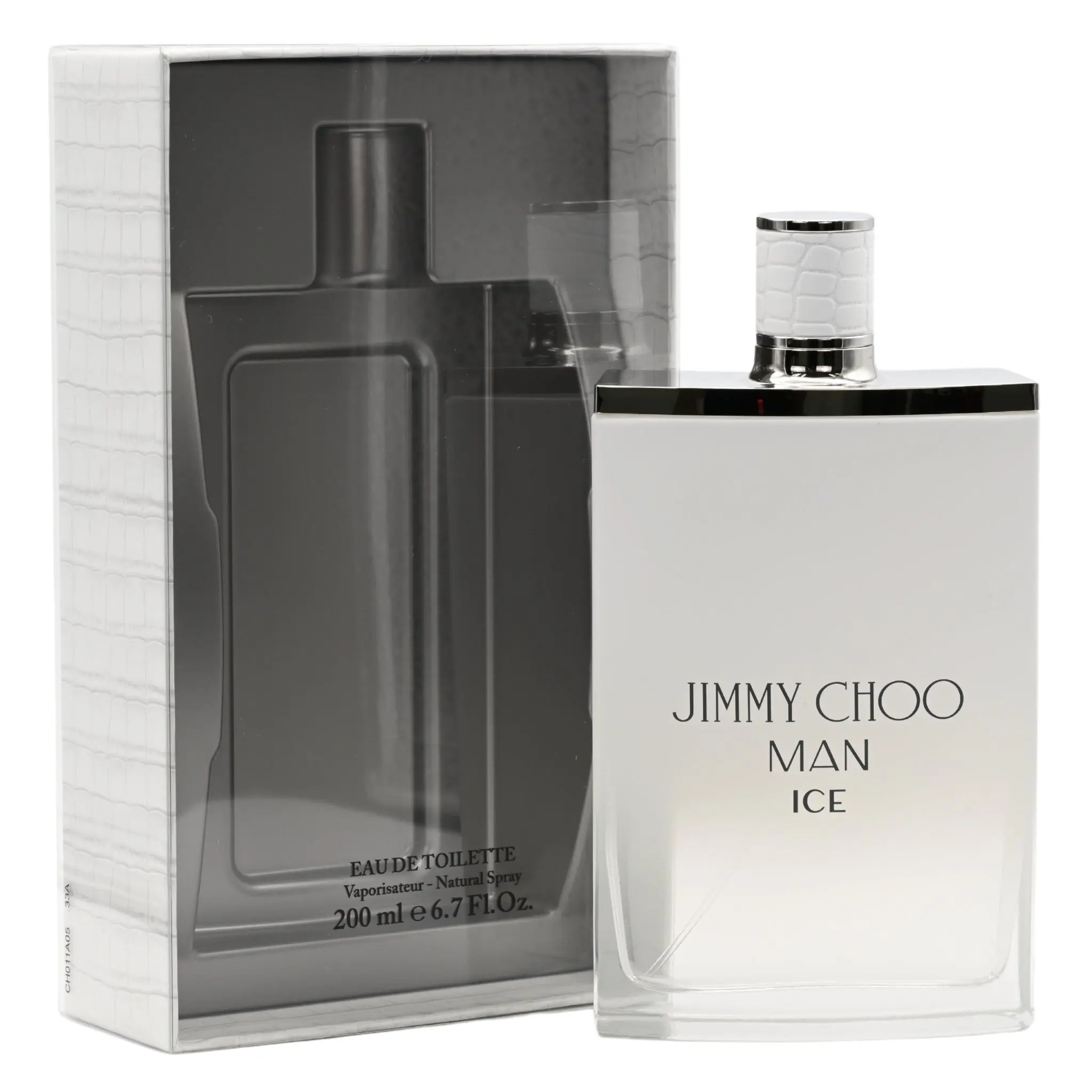 JIMMY CHOO Man Ice Eau de Toilette, Men's Cologne with Bergamot, Amber & Musk Notes, Woody Citrus Scent, 6.7 oz Spray, Citrus-Woody, Fresh Citrus Burst