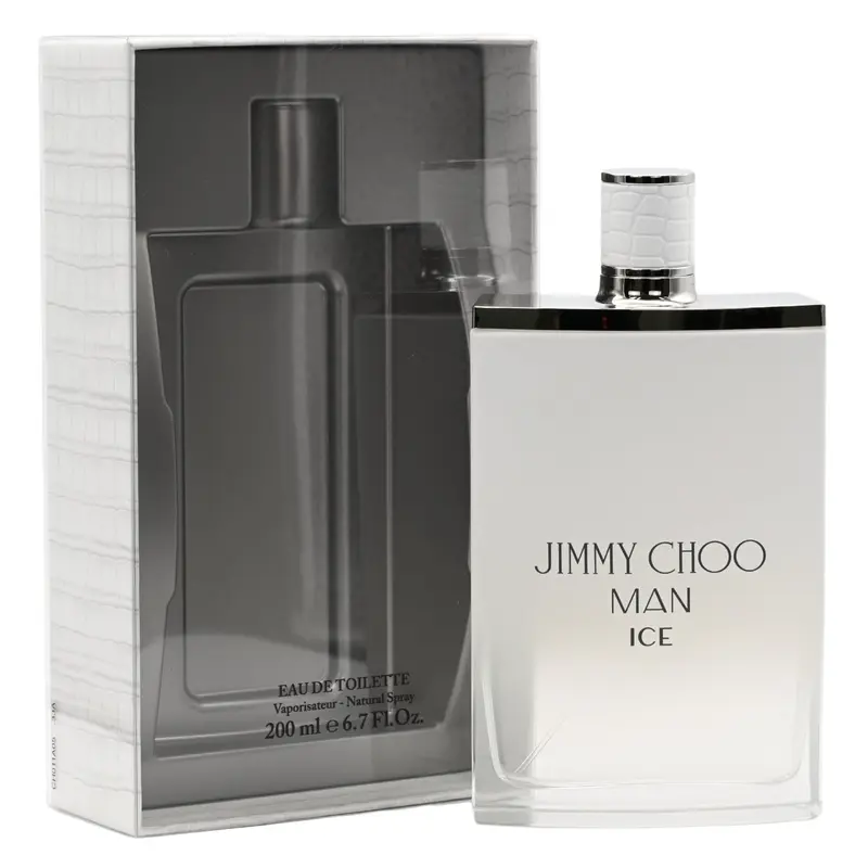 JIMMY CHOO Man Ice Men's Eau de Toilette Spray (6.7 oz) - 2017 Launched Aromatic Citrusy Perfume, Fragrance with Bright Bergamot Opening, Fresh Scent, Musk, Cedar, Cool Woody Finish, Limited Edition Bottle, Mens Gifts