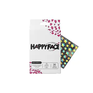 Pimple patches, rainbow star acne spot dots, 36 count, hydrocolloid, centella, calendula, tea tree oil, all skin types