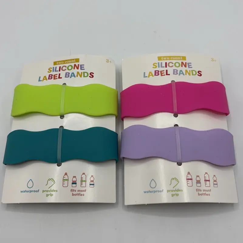 4-Piece Silicone Label Bands