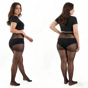 Women Ultra Thin Natural Nude Look Pantyhose High Waist Slimming Fake Bare Legs Transparent Skin Tone Tights for Spring Summer