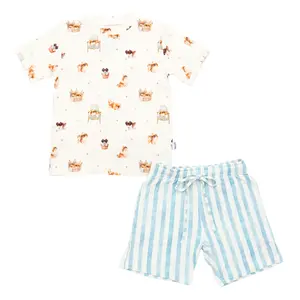 Bamboo Short Sleeve Two-Piece Set Life Of Simon