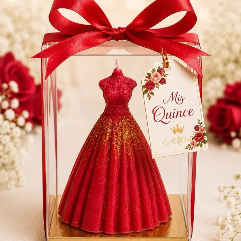 Quinceañera Party Favors Candles | Personalized Sweet 15 Souvenirs, Custom Guest Gifts, Elegant Event Keepsakes