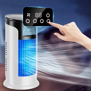 Portable USB Humidifier Fan with Ice Mist Function, 3-Speed Adjustable Cooling Fan, 360° Rotation, 2.5L Water Tank for Home & Office