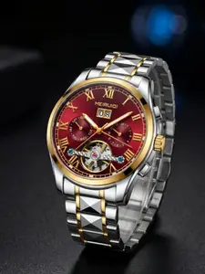 A men's 2025 new hollowed out advanced multifunctional tourbillon fully automatic mechanical watch Casual Round Dial