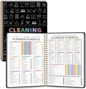 Cleaning Planner for Adults Women, Cleaning Schedule and Checklist Notebook, Cleaning and Organizing Planner, Daily Weekly Monthly Schedule Household Cleaning Checklist Planner