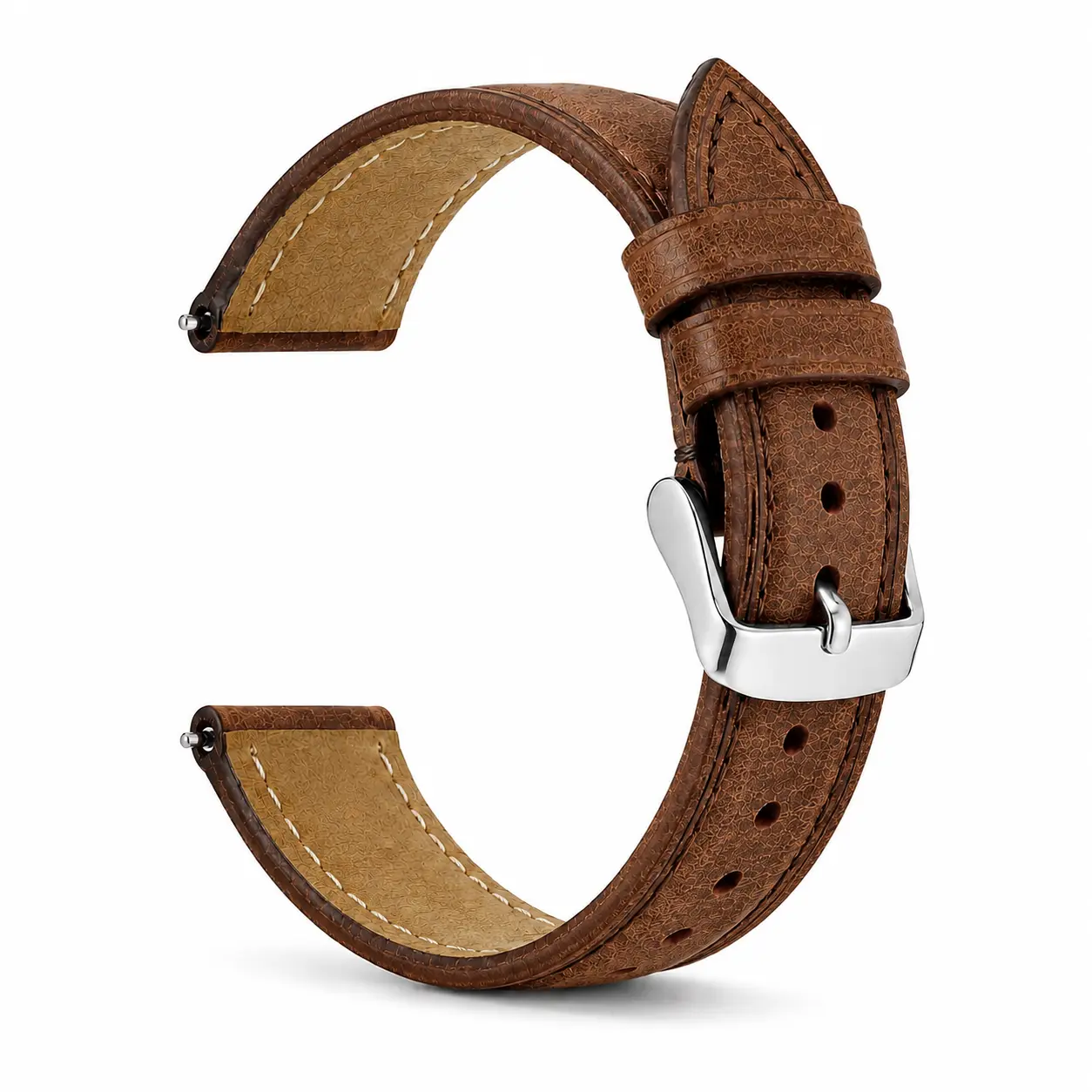 ROYAL Premium Genuine Leather Watch Strap - Lightweight Unisex Everyday Replacement Watch Bracelet for Men & Women, Easy Installation, Plain, Casual, Elegant