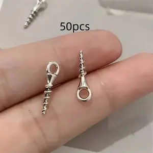 50pcs Mini Metal Eyelet Screws, DIY Wall Mounting Accessories for Wood Photo Frames Cabinets Living Rooms Kitchens, Durable & Versatile Use