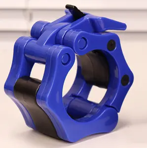 One pair of Olympic barbell collars, quick-release and anti-slip locking clips, perfect for weightlifting and fitness training