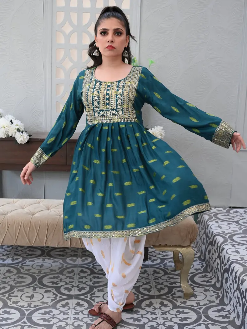 dhanak formal dresses Dhanak Khushi Embroidered Lehenga Dress main image 1