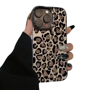 New Leopard Print Imd Phone Case, Shockproof Anti-Slip Protective Cover, Fits iPhone 7/8/X/XS/XR/XS Max/11/12/13/14/15 Pro Max/16 Pro Max/17 Pro Max/Air & Samsung Galaxy