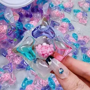 5-in-1 Laundry Pods, 100pcs/120pcs, Fragrance Boosting Laundry Pods 💐 Long-lasting Fresh Scent 👕✨ Softensand Protects Clothes, Powerful Stain Removal, Antibacterial and Anti-mite, Cleans and Leaves Scent, Portable for Home and Travel