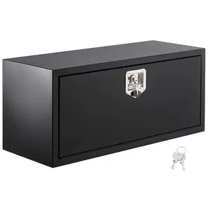 Garvee Underbody Truck Box made of black steel, with lock, waterproof, durable, toolbox, storage, organizer for tools