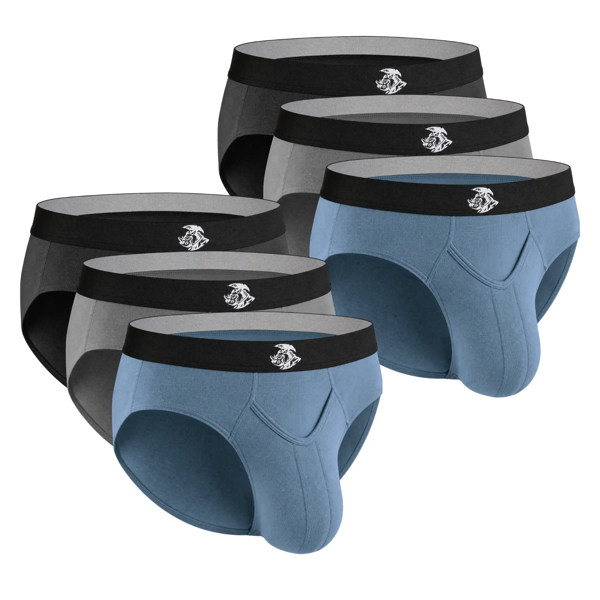 6 Pack - Black/Blue/Gray