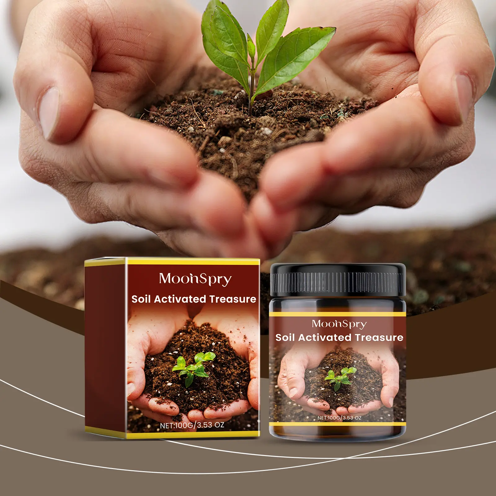 Surj Selection X MoonSpry Soil Activator Universal Mild Granular Fertilizer for Fruit and Vegetable Planting, Controlled Release Fertilizer for Green Plants,fiddle,leaf,fig,indoor,outdoor,propagation,,garden,humic,acid,,food enhancer yield,la,strong,root,