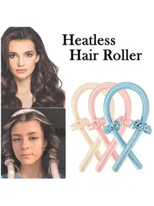 Heatless Curling Set — Satin Hair Curler with Headband