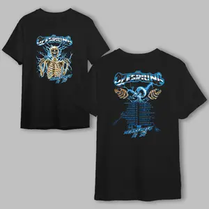 The Offspring Spark Plug Skeleton 2026 Tour Tee - Heavy Cotton Screen Print T-Shirt with Classic Fit for Everyday Streetwear
