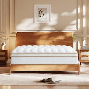 Queen Size 12-Inch Hybrid Boxed Mattress, Memory Foam & Individual Pocket Springs, Medium Firm, Motion Isolation, Pressure Relief, Fiberglass Free, Breathable Knit Cover, Back & Lumbar Support, Ergonomic Design, Hotel-Style Comfort (Clearance Mattresses)