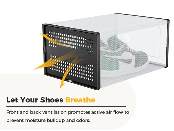Clear Shoe Storage Boxes, Plastic Stackable Shoe Containers with Lids, Display Sneaker Case Organizer for Closet, Under Bed, Entryway Clear Shoe Storage Boxes, Plastic Stackable Shoe Containers with Lids, Display Sneaker Case Organizer for Closet, Under Bed, Entryway