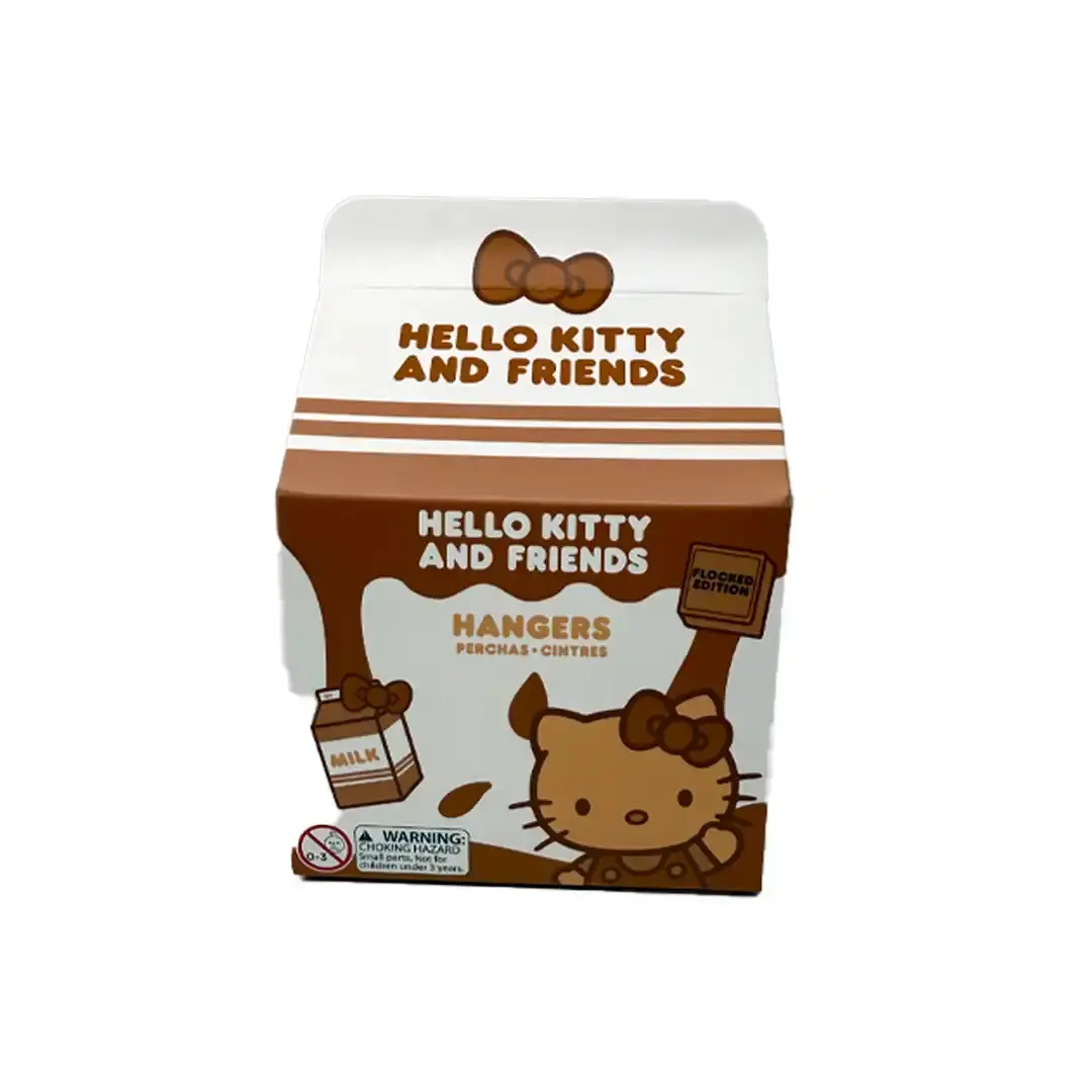 Hello Kitty Chocolate Milk Flocked Keychain Blind Box - Cute Cartoon Charm, Compact Fashion Accessory, Collectibles, Kawaii Accessories, Blind Bag Unboxing, Cute Keychains, Soft Touch, Mystery Unbox, Bag Charm Styling, Compact Figure, Random Selection