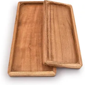 Acacia  Rectangular Wooden Platters for  Holder/BBQ/Party Buffet  for , Family.