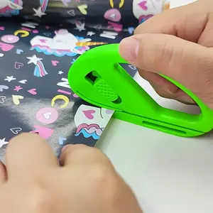 1pc Wrapping Paper Cutter, Gift Wrap Cutter, Creative Kraft Craft Paper Roll Sliding Line Cut Trimmer Safer And Easier Cutting, Birthday Gift Wrapping Cutting Tool