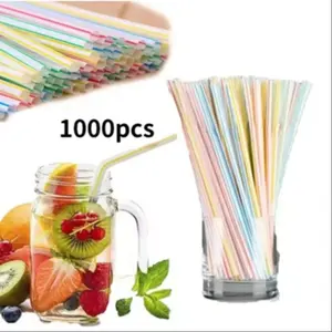 1000pcs Colorful Flexible Drinking Straws, Reusable Kitchen and Wedding Supplies, Eco-Friendly Party Straws for Every Occasion, Soft Straw