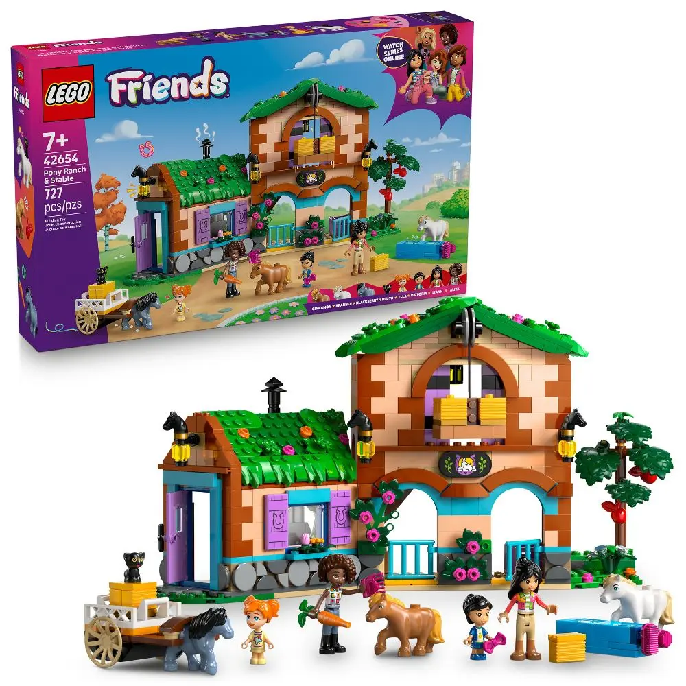 LEGO Friends Pony Ranch & Stable Building Blocks Toy 42654