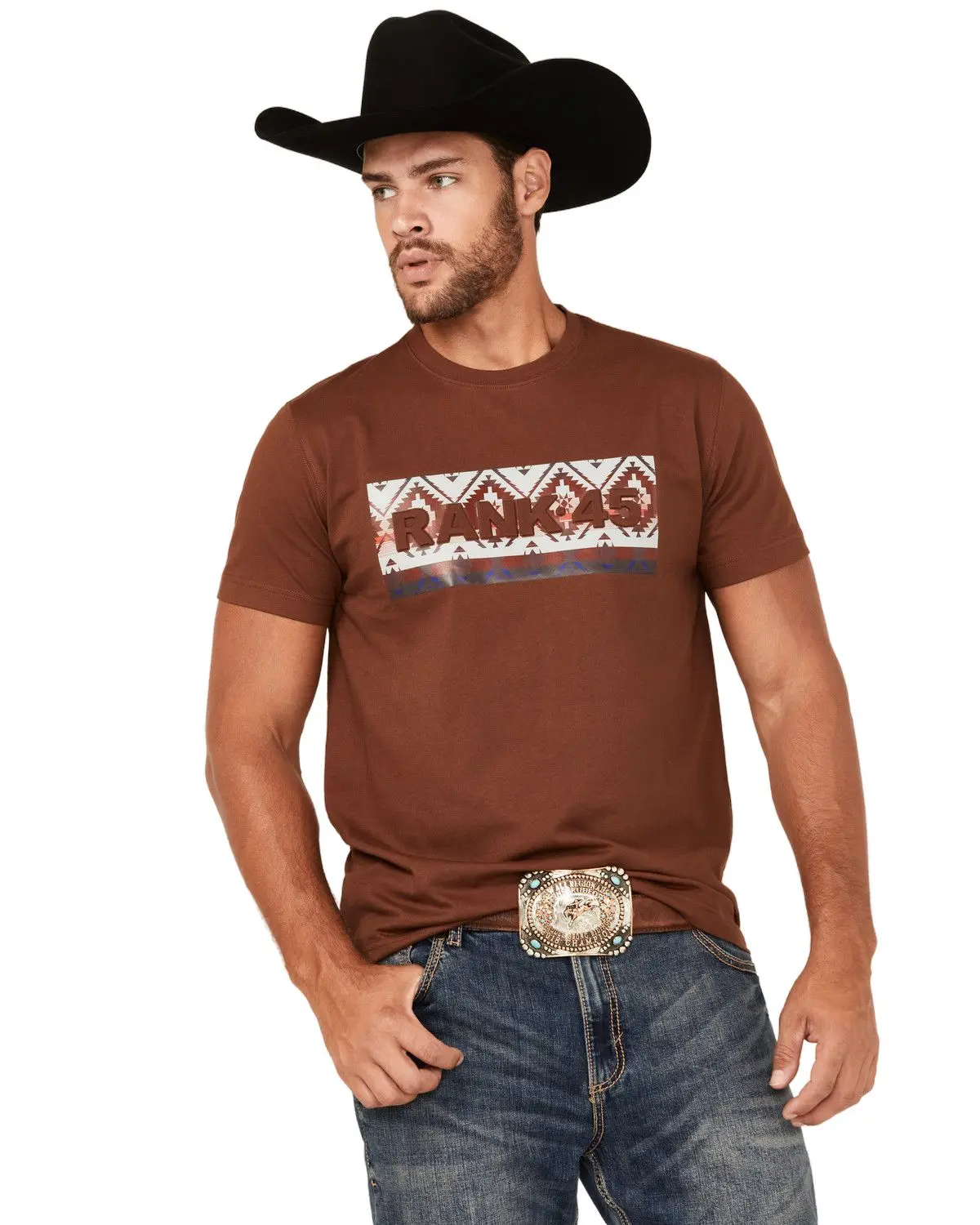 Rank 45 Men's 45&Reg; Men'S Logo Southwestern Print Short Sleeve Graphic - Rmho24t93-Cof