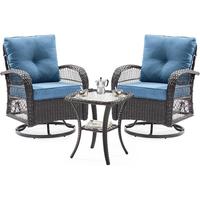 Blue/Brown Rattan