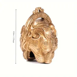 Street Style Copper Tiger Head Keychain - Handmade Vintage Fortune and Good Luck Amulet, Perfect Gift for Men and Women