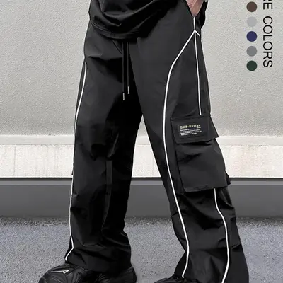 Black Baggy Cargo Sweats Men TikTok Shop